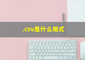 .csv是什么格式