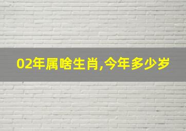 02年属啥生肖,今年多少岁