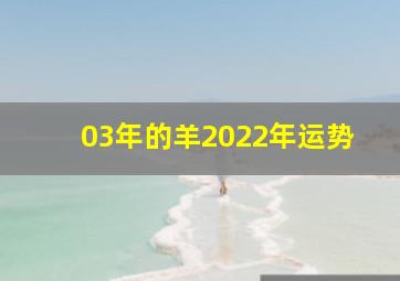 03年的羊2022年运势