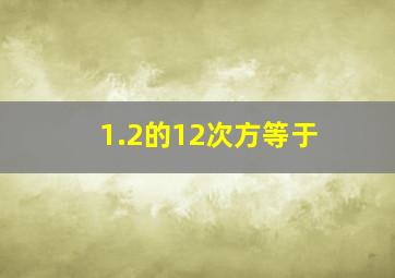 1.2的12次方等于