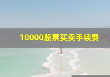 10000股票买卖手续费