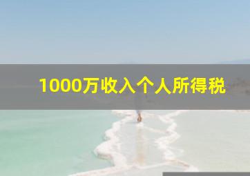 1000万收入个人所得税