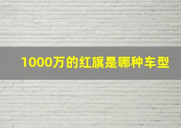 1000万的红旗是哪种车型