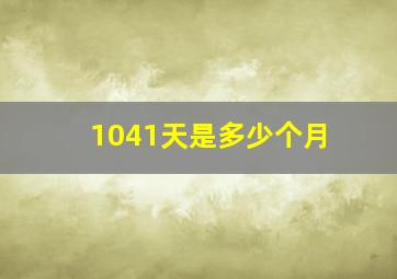 1041天是多少个月