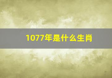 1077年是什么生肖