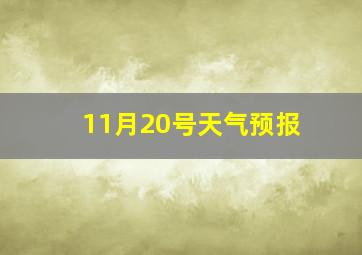 11月20号天气预报