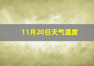 11月20日天气温度