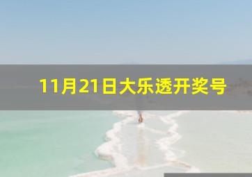 11月21日大乐透开奖号