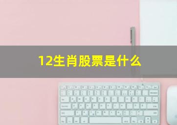 12生肖股票是什么