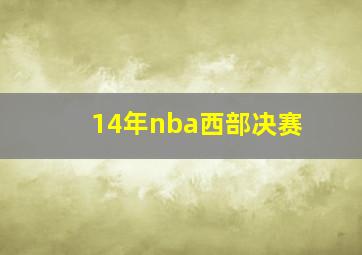 14年nba西部决赛