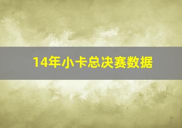 14年小卡总决赛数据