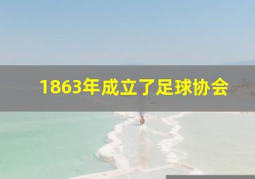 1863年成立了足球协会