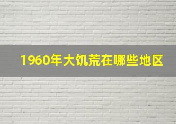 1960年大饥荒在哪些地区