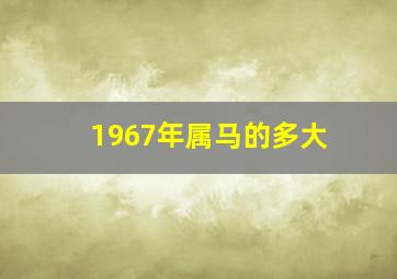 1967年属马的多大