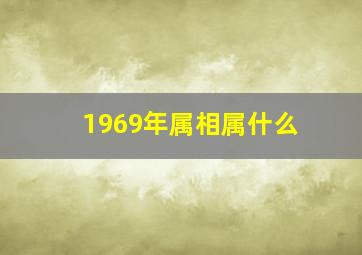 1969年属相属什么