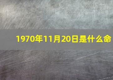 1970年11月20日是什么命