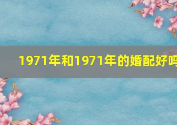 1971年和1971年的婚配好吗