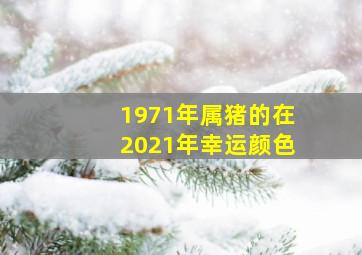 1971年属猪的在2021年幸运颜色