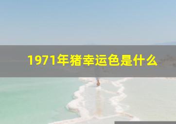 1971年猪幸运色是什么