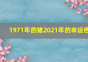 1971年的猪2021年的幸运色