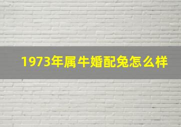 1973年属牛婚配兔怎么样