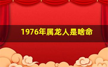 1976年属龙人是啥命