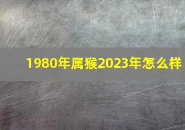 1980年属猴2023年怎么样