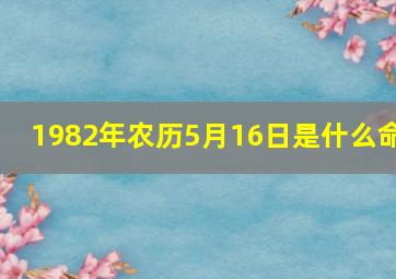 1982年农历5月16日是什么命