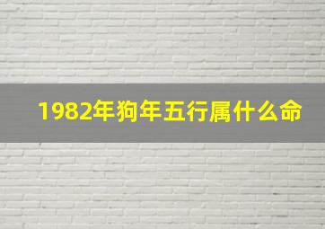 1982年狗年五行属什么命