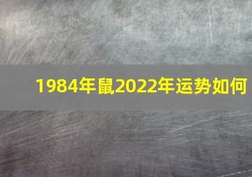 1984年鼠2022年运势如何