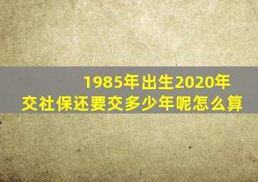 1985年出生2020年交社保还要交多少年呢怎么算