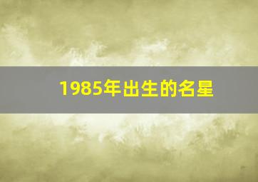 1985年出生的名星