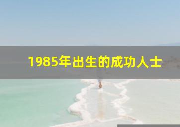 1985年出生的成功人士