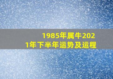 1985年属牛2021年下半年运势及运程