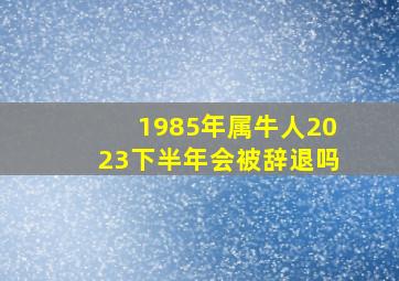 1985年属牛人2023下半年会被辞退吗