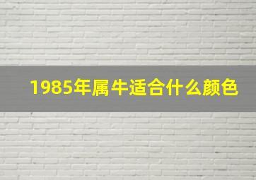 1985年属牛适合什么颜色