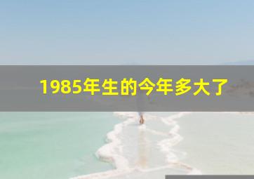 1985年生的今年多大了