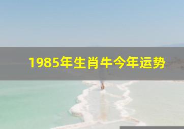 1985年生肖牛今年运势