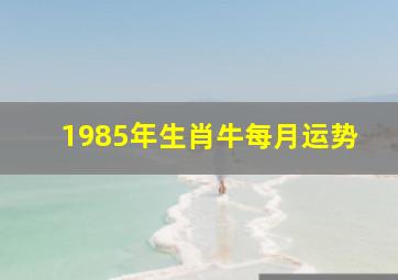 1985年生肖牛每月运势