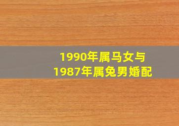 1990年属马女与1987年属兔男婚配