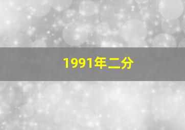 1991年二分