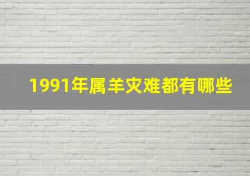 1991年属羊灾难都有哪些