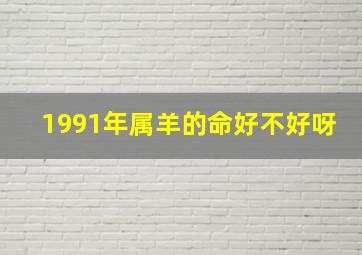 1991年属羊的命好不好呀