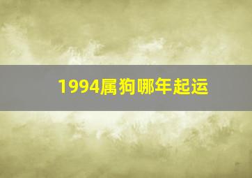 1994属狗哪年起运