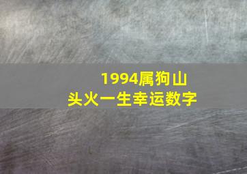 1994属狗山头火一生幸运数字