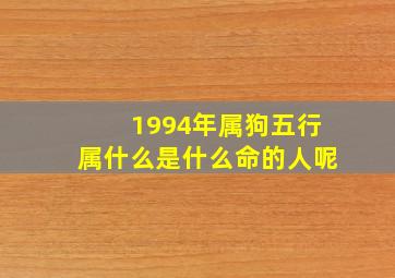 1994年属狗五行属什么是什么命的人呢