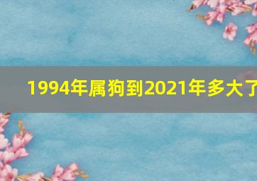 1994年属狗到2021年多大了