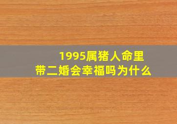 1995属猪人命里带二婚会幸福吗为什么