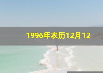 1996年农历12月12