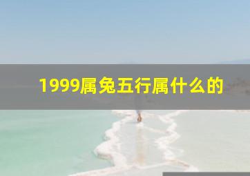 1999属兔五行属什么的